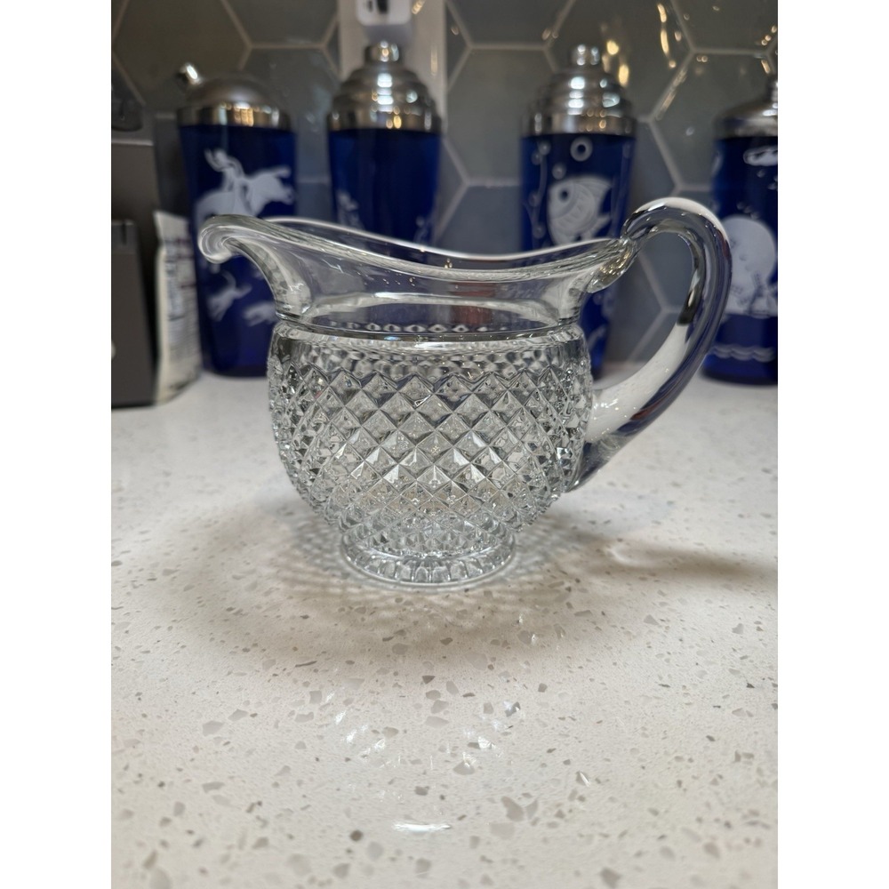 Westmoreland English Hobnail Crystal 5" Bulbous Milk Pitcher Depression Glass